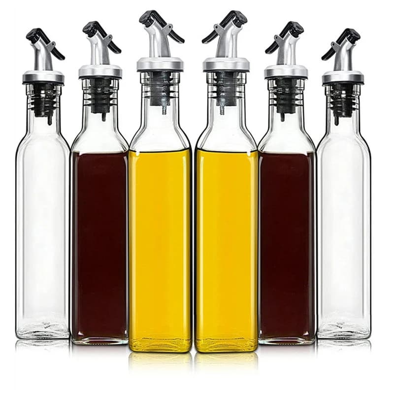 Pot d'huile en plastique anti-fuite, 150ML/250ML/500ML, assaisonnement de cuisine, Sauce soja, vinaigre, bouteille transparente d'huile d'olive