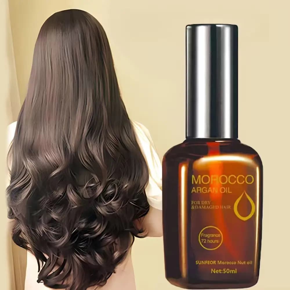 Huile essentielle de soin capillaire aux noix marocaines, utilisation multi-effets, hydrate, lisse et brillance des cheveux, améliore les boucles, la permanente, les nœuds et la sécheresse