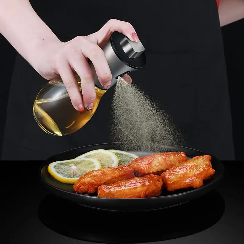 Pot de pulvérisation d'huile, pulvérisateur d'huile pour la cuisson, bouteille de pulvérisation pour Barbecue, friteuse à Air multifonction en verre, Pot d'huile de cuisson à haute pression
