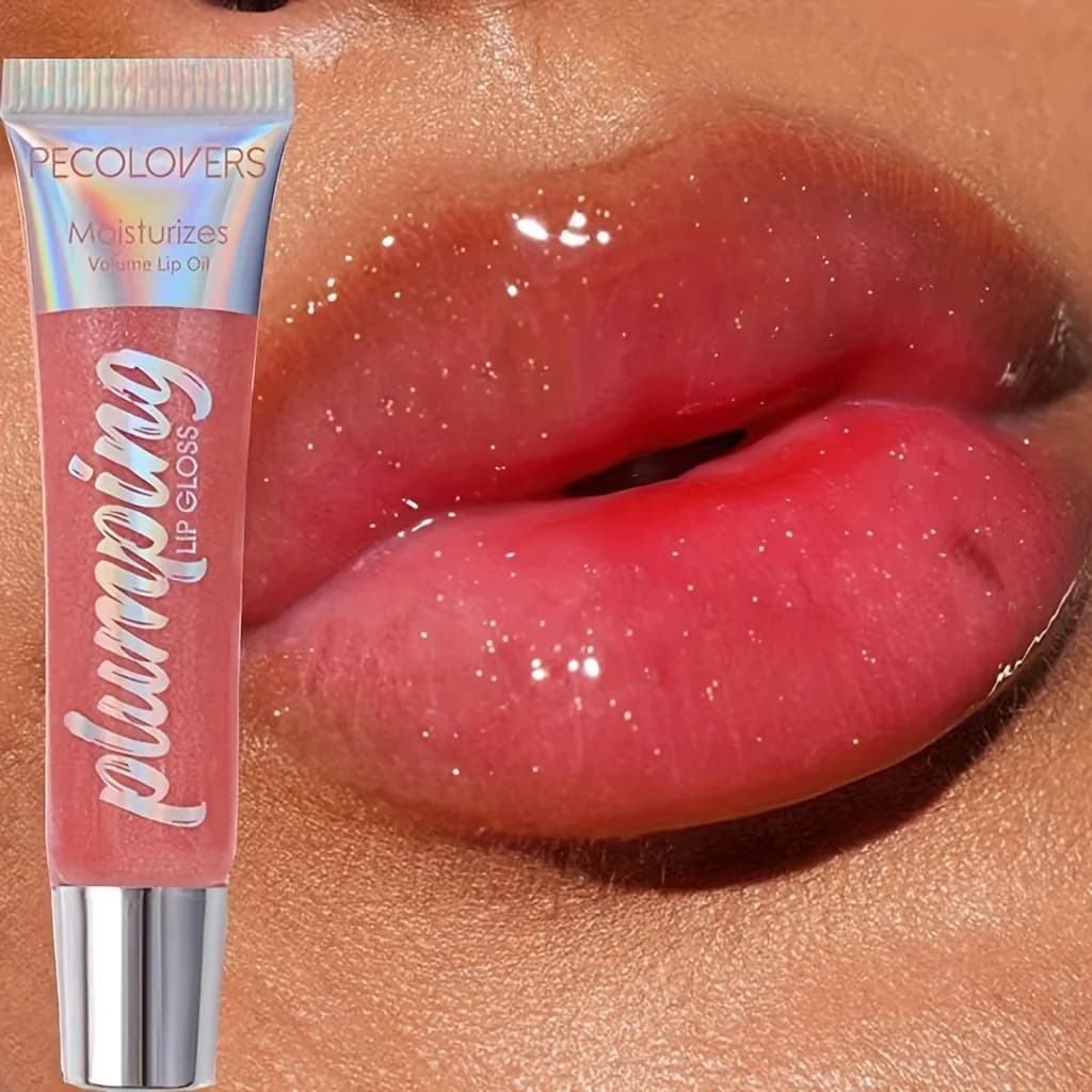 Huile de Fruit Hydratante à Paillettes pour Soin de miles, Tube Souple, Teinte de Lèvres Transparente, 1 Pièce