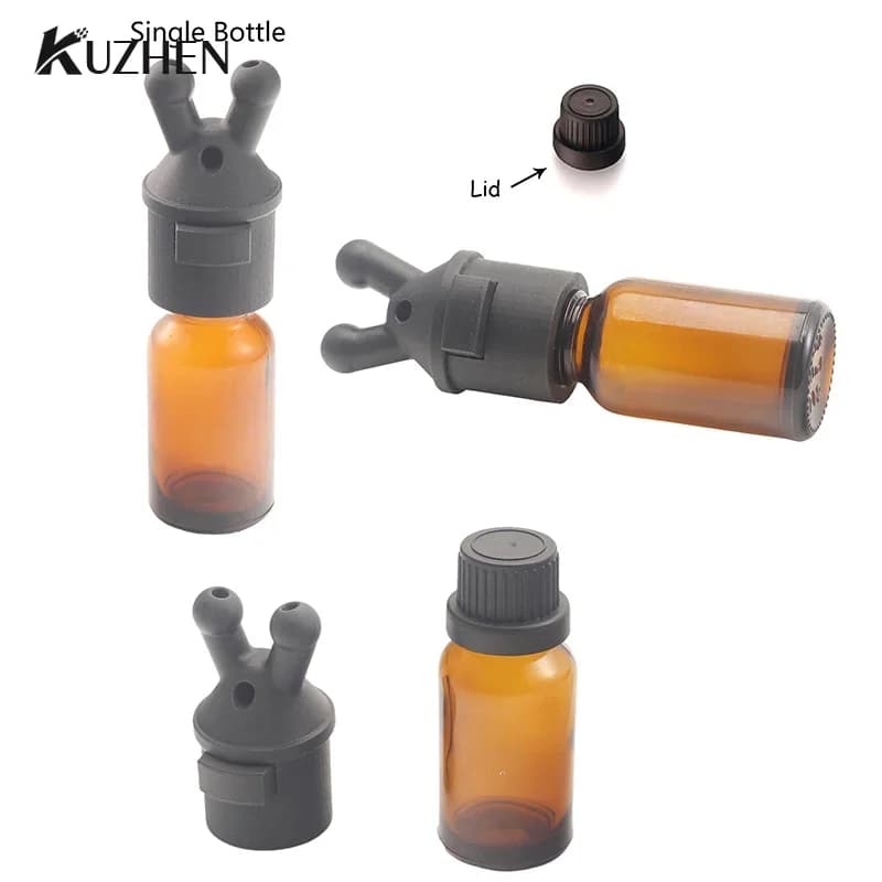 Bouteille d'inhalateur d'huile essentielle et d'arôme étanche, Mini bouteille distributrice d'huile essentielle et de parfum, inhalateur d'huile essentielle