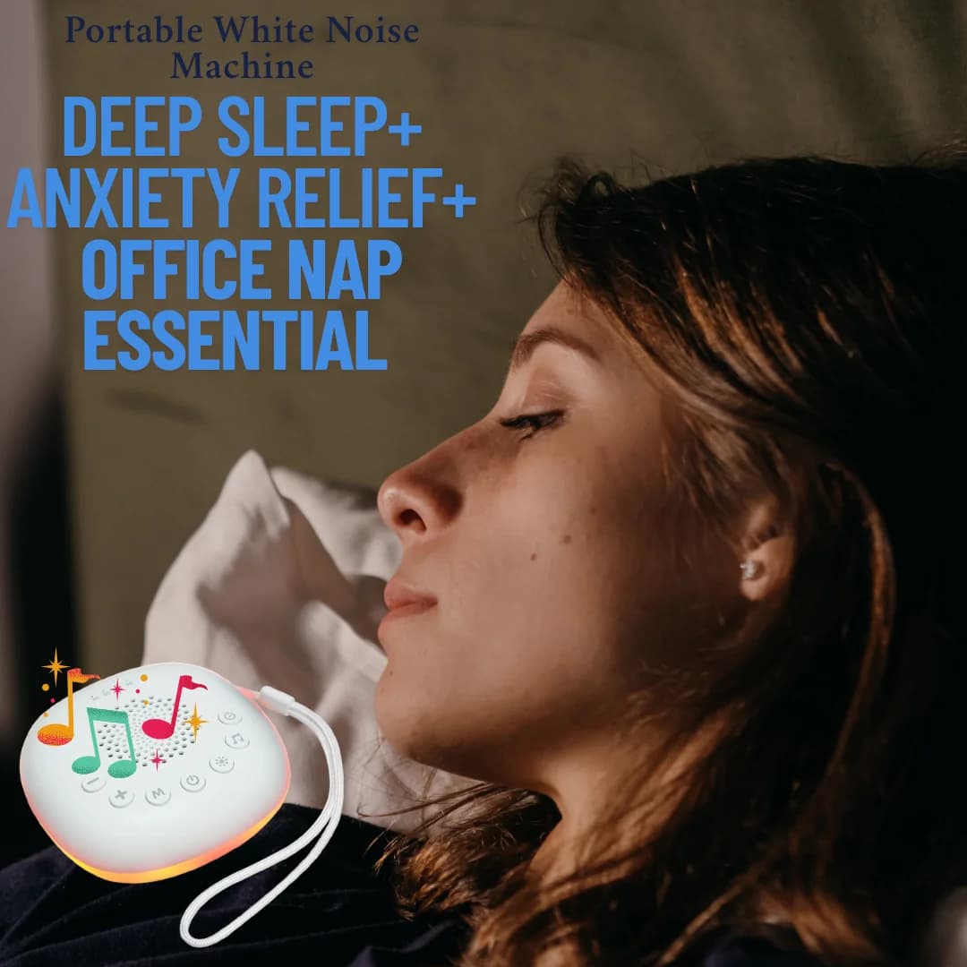 Machine à bruit blanc Portable, aide au sommeil avec lumière respiratoire LED et 20 Types de musique légère, dispositif de méditation pour la Relaxation