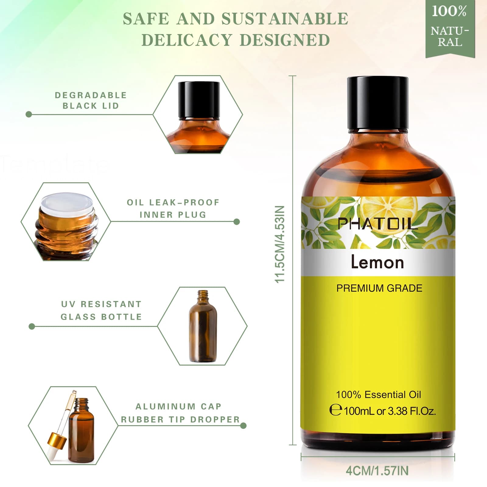Diffuseur d'huiles essentielles naturelles pures pour les soins de la peau