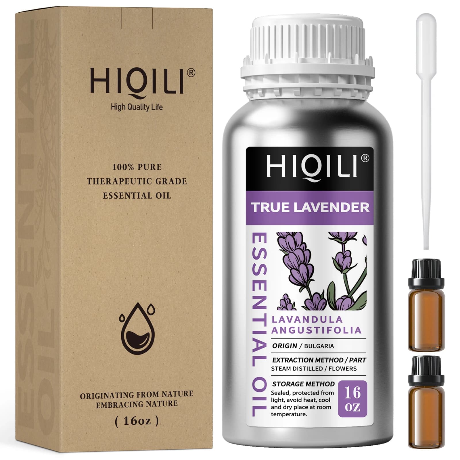 HIQILI Huile essentielle de grande capacité 500ML, lavande/eucalyptus/vanille/rose/franc-parfum/bois de santal, pour diffuseur/humidificateur