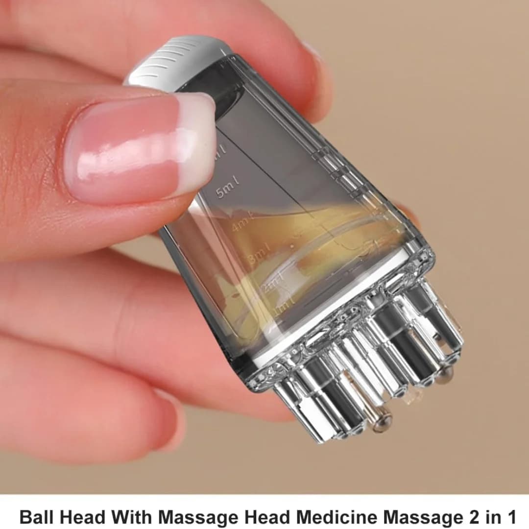 Applicateur de cuir chevelu de 6ml, Mini masseur de tête, brosse à bille, huile essentielle pour la croissance des cheveux, applicateur liquide, peigne de Massage