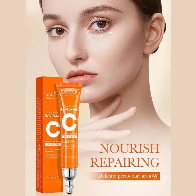 SADOER vitamine C crème pour les yeux Anti cernes yeux sacs dissolvant hydratant éclaircissant raffermissant produits de soins de la peau pour les yeux