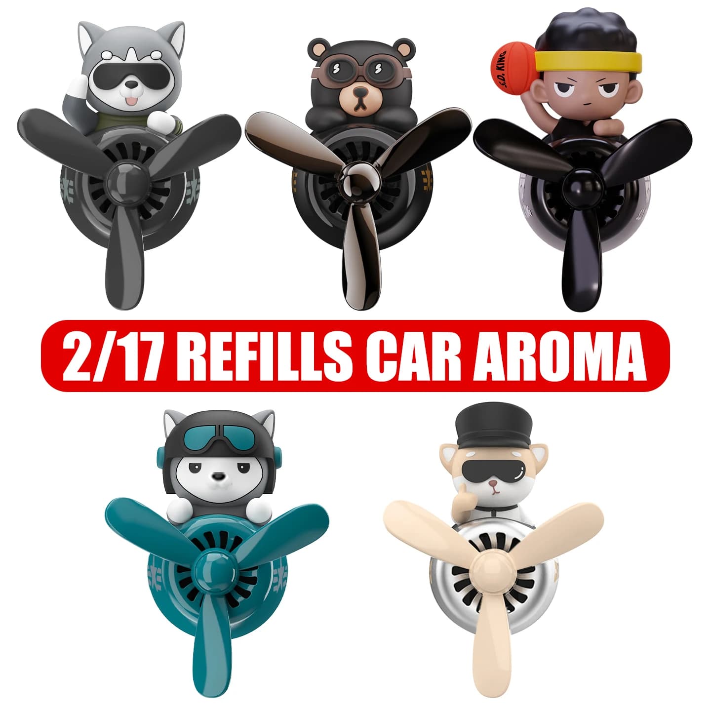 2/17 recharges désodorisant de voiture pilote évent rotation avion décoration ornement accessoires intérieurs parfum diffuseur de parfum Cool
