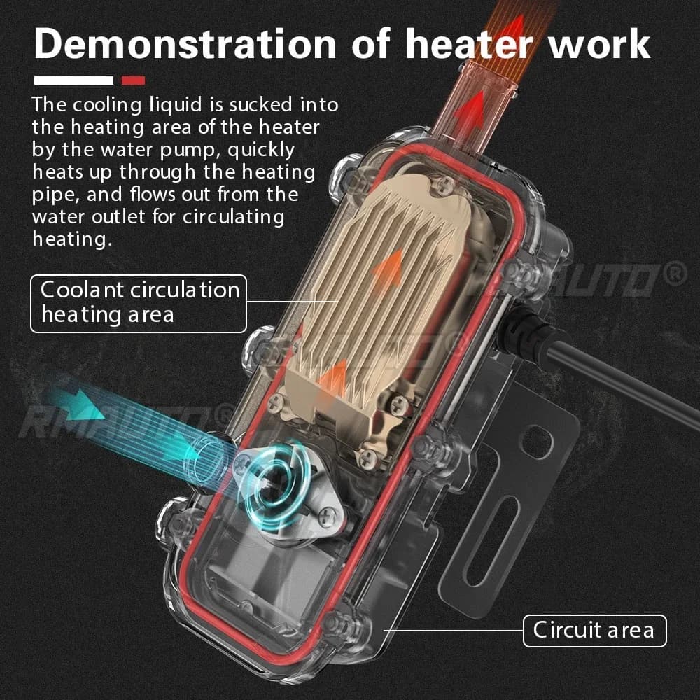 Réservoir d'eau de chauffage de moteur de voiture 220V 3000W