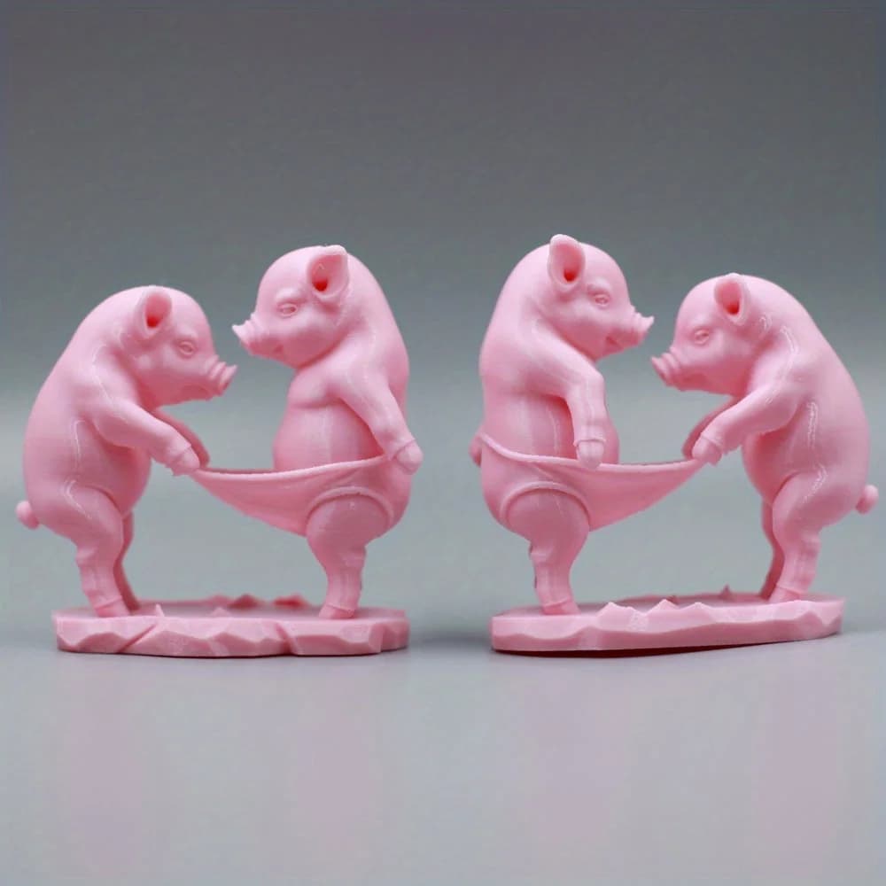 Une jolie figurine de cochon de dessin animé, une pièce décorative pour les festivals, parfaite comme cadeau de vacances.