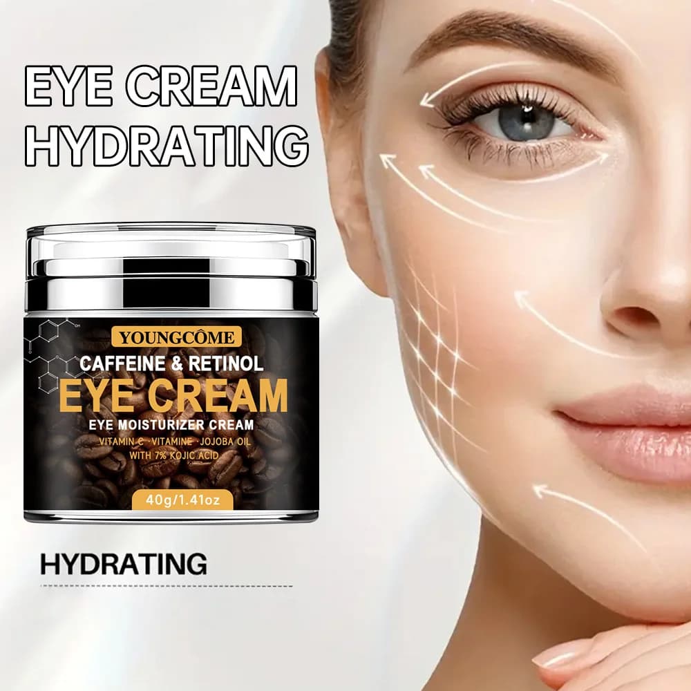 Crème pour les yeux à la caféine, estompe les cernes, raffermissant, élimination des poches, hydratante, éclaircissante, Anti-âge