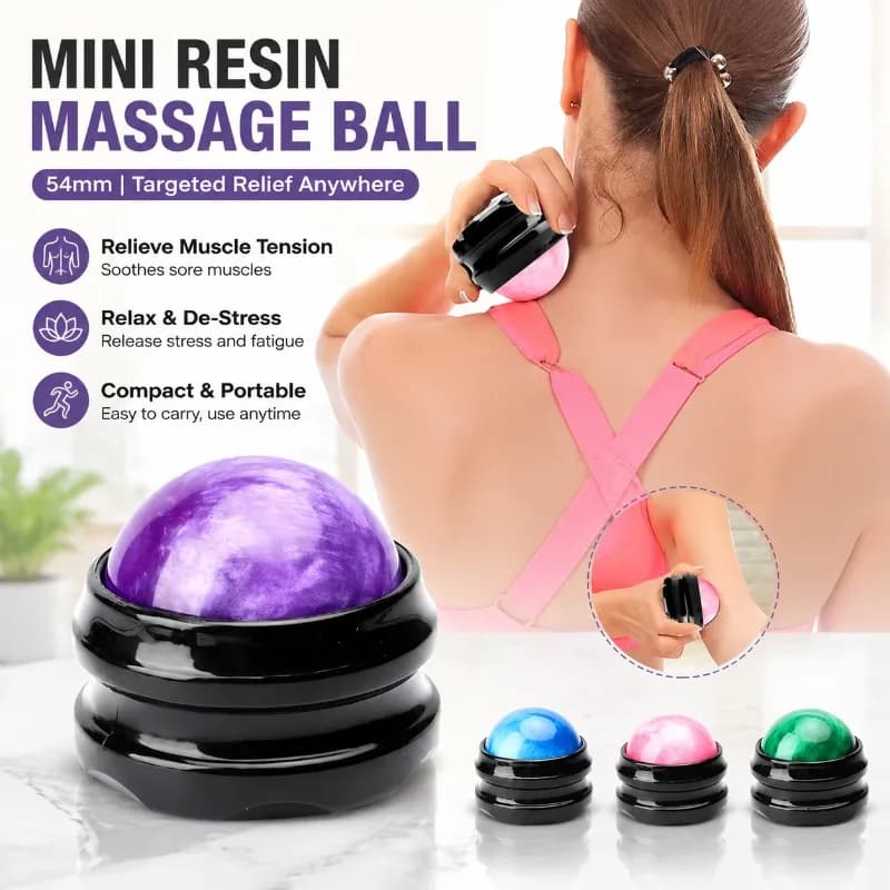 Mini balle de massage roulante portative en résine pour fitness