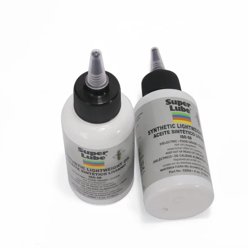 Super Lube 52004 Bouteille de 118 ml Huile synthétique légère multi-usages Nouvel emballage pour huile de pompe à vide Équipement de transformation alimentaire