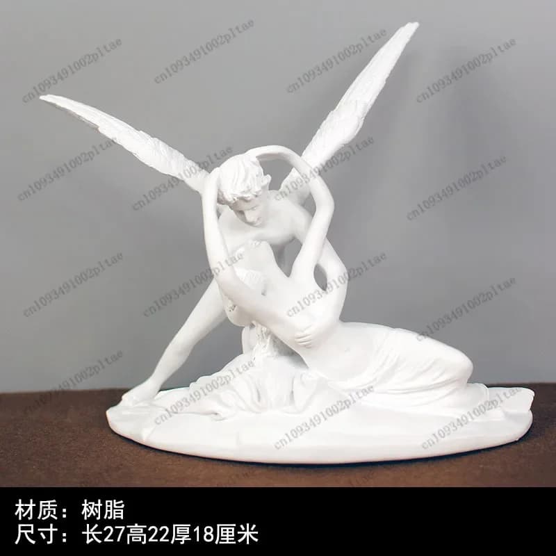 Statue Eros de la mythologie grecque, ailes d'ange, figurine créative en résine, Sculpture de Couple, décoration de Table de salon, ornement