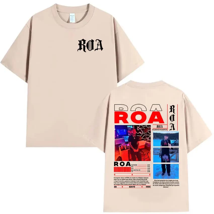 Rappeur ROA Tour 2025 Album T-Shirt graphique hommes Hip Hop Rock gothique à manches courtes T-Shirt Vintage surdimensionné coton t-shirts Streetwear