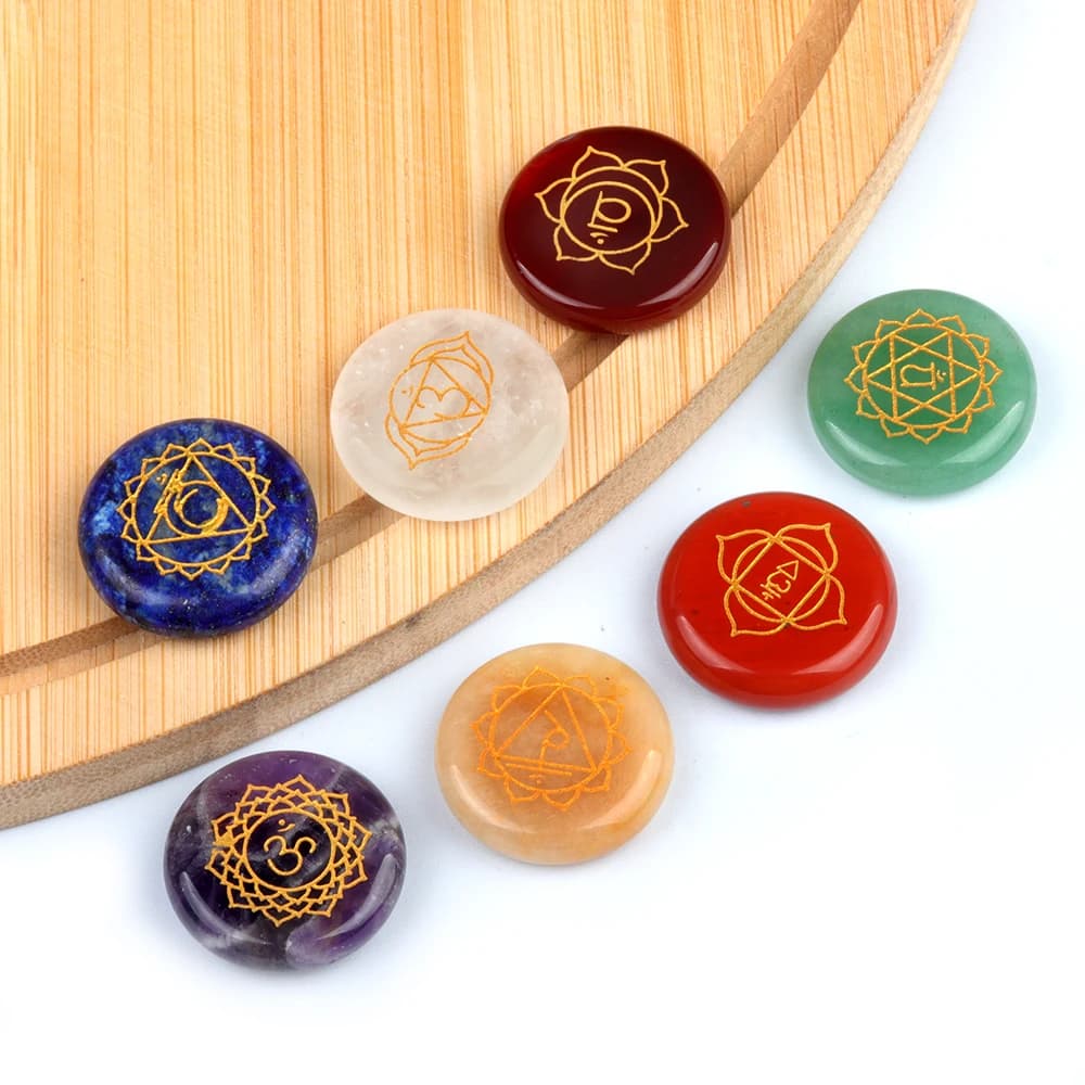 Pierres Précieuses de Guérison des Sept Chakras du Monde des Cristaux