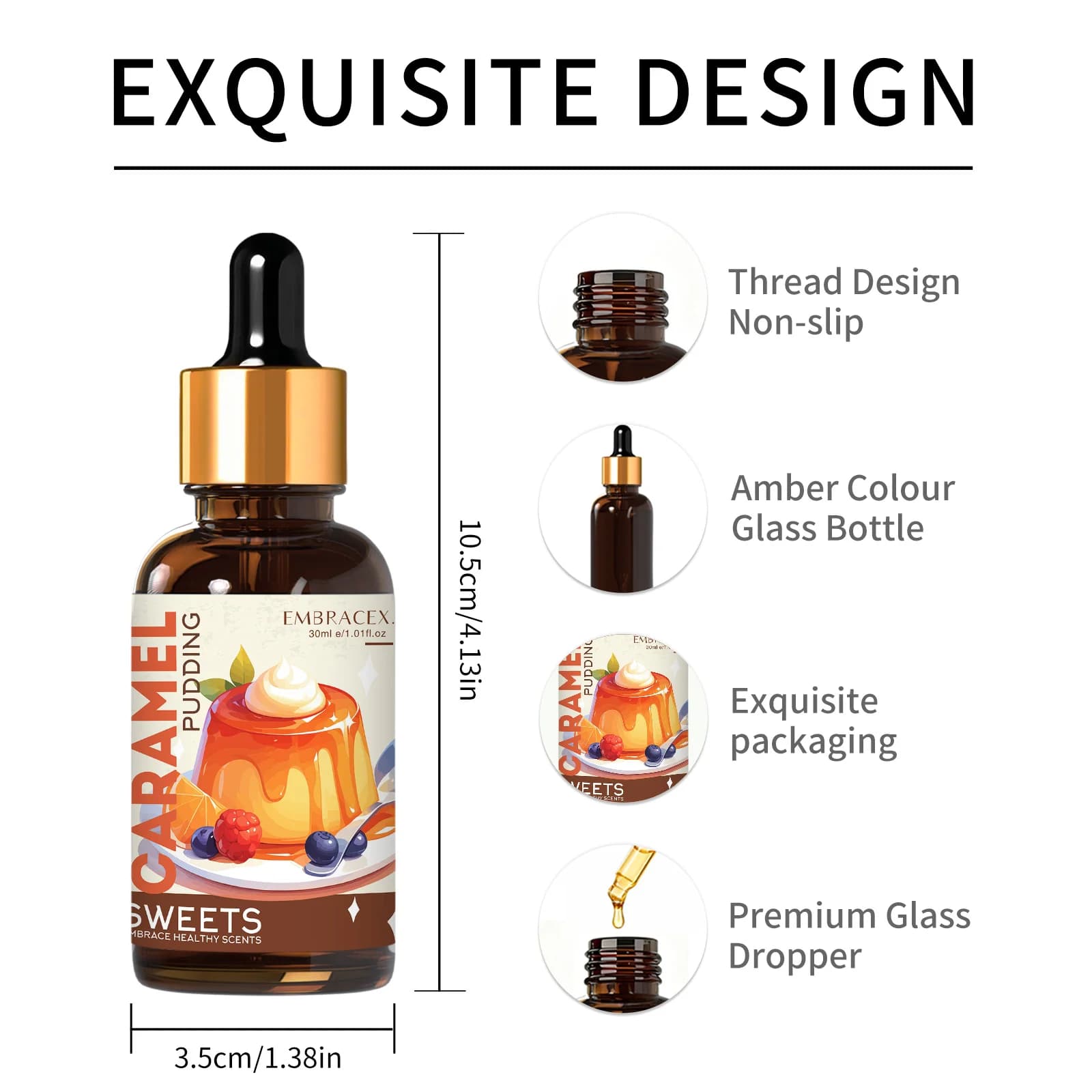 Huile essentielle de pudding au caramel, 30ml, parfum alimentaire, désodorisant pour voiture, pour diffuseurs, cadeau pour amis, aromathérapie