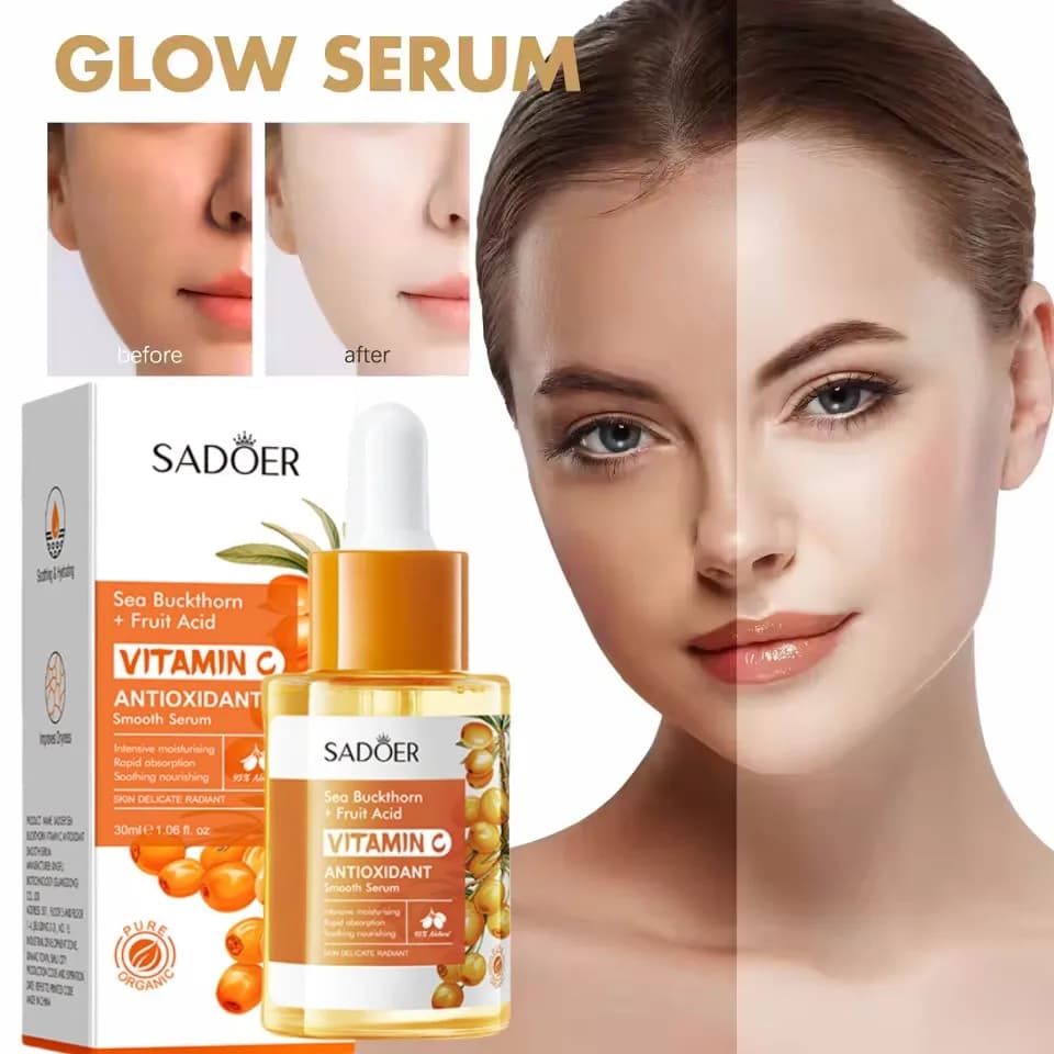 Sérum éclaircissant à l'argousier, Essence lumineuse, antioxydant, taches lumineuses, Correction de la mélanine, hydratant, nourrissant, soins coréens pour la peau