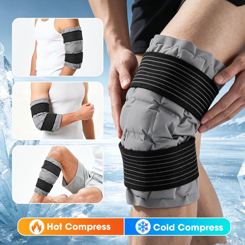 2 pièces de compresses de gel auto-absorbantes réutilisables, chaudes et froides, pour épaule, genou, blessures articulaires et entorses musculaires