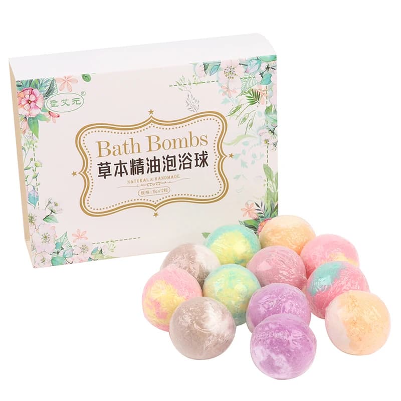 Ensemble de 12 mini pieds naturels faits à la main, bombe spa, hydratant, peau sèche, parfum relaxant, bio