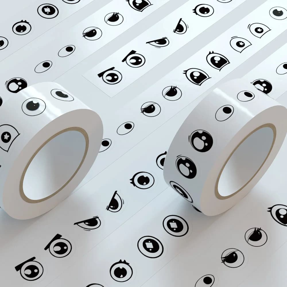500 pièces Anime yeux rouleau autocollants décalcomanies pour ordinateur portable Scrapbook Skateboard valise guitare bricolage esthétique étanche autocollants