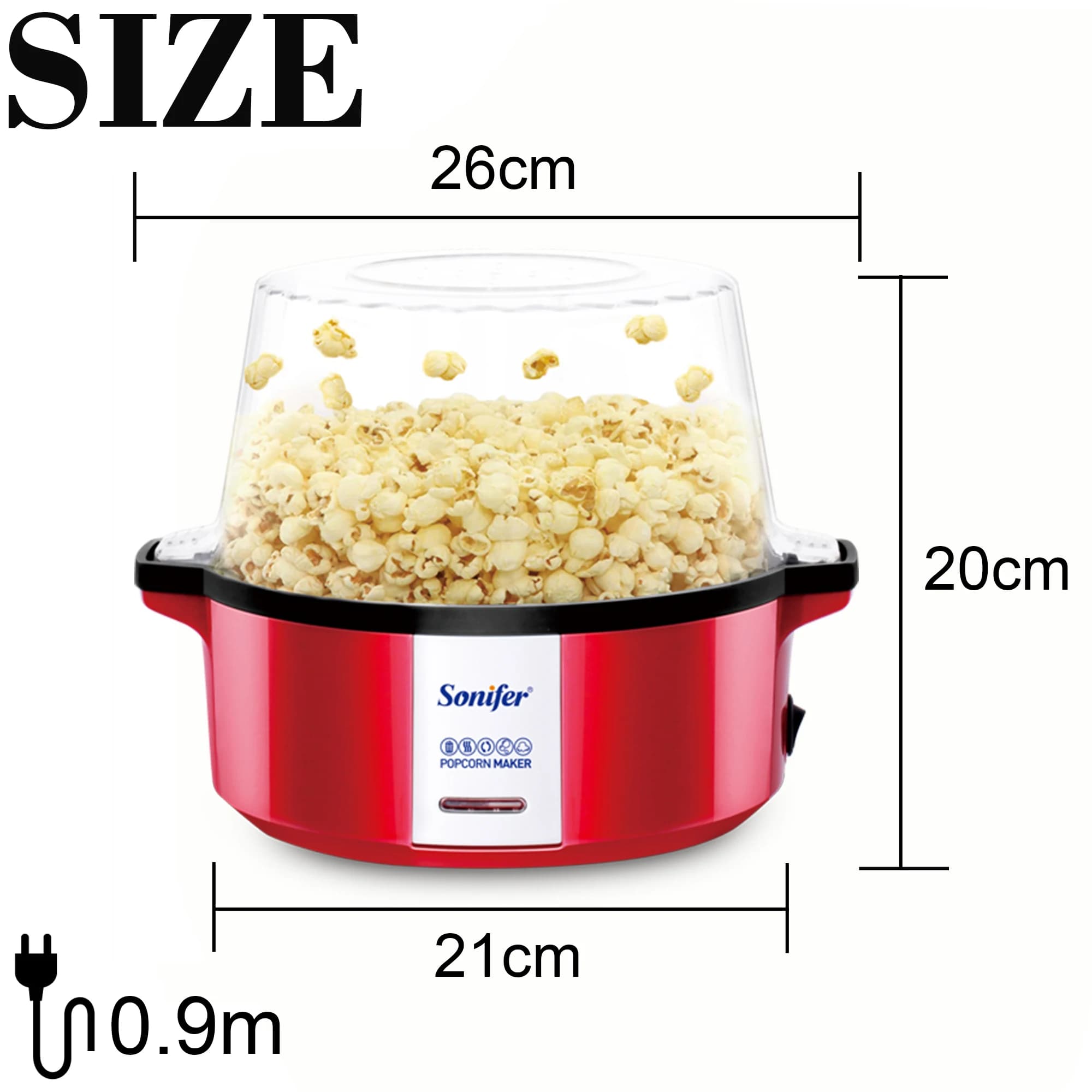 Machine à pop-corn domestique, Air chaud sain, sans huile, Machine à pop-corn pour la cuisine des enfants, bricolage fait maison, film de pop-corn Snack Sonifer