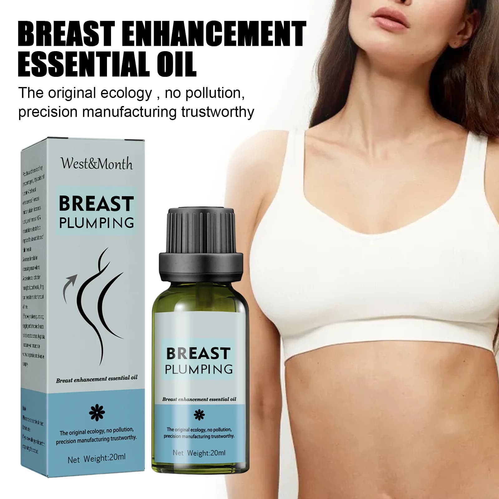 Huile de Massage pour l'agrandissement du sein, huile essentielle de levage ferme pour femmes, forme de courbe, agrandissement de la poitrine, croissance dodue, grand Bus, Anti-affaissement
