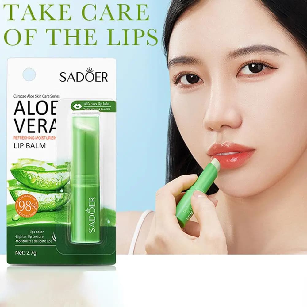 Baume à lèvres à l'aloe vera, nourrissant, rafraîchissant, hydratant, prévient les gerçures et répare les lèvres, doux, non irritant, 1/2/3 pièces