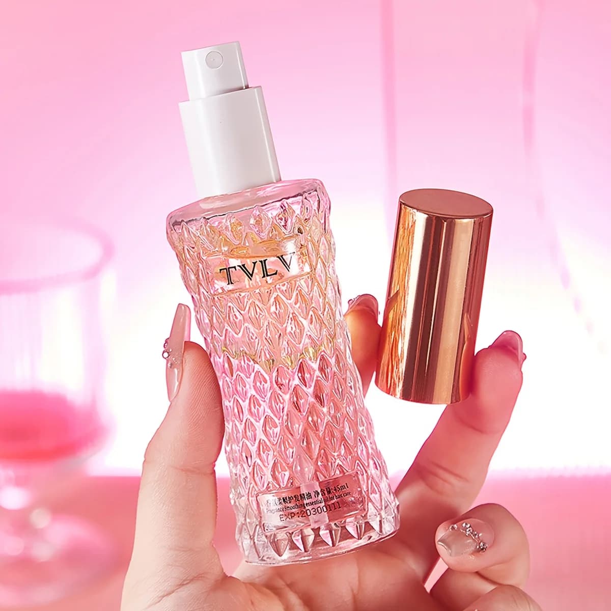 Spray d'huile essentielle parfumée pour cheveux