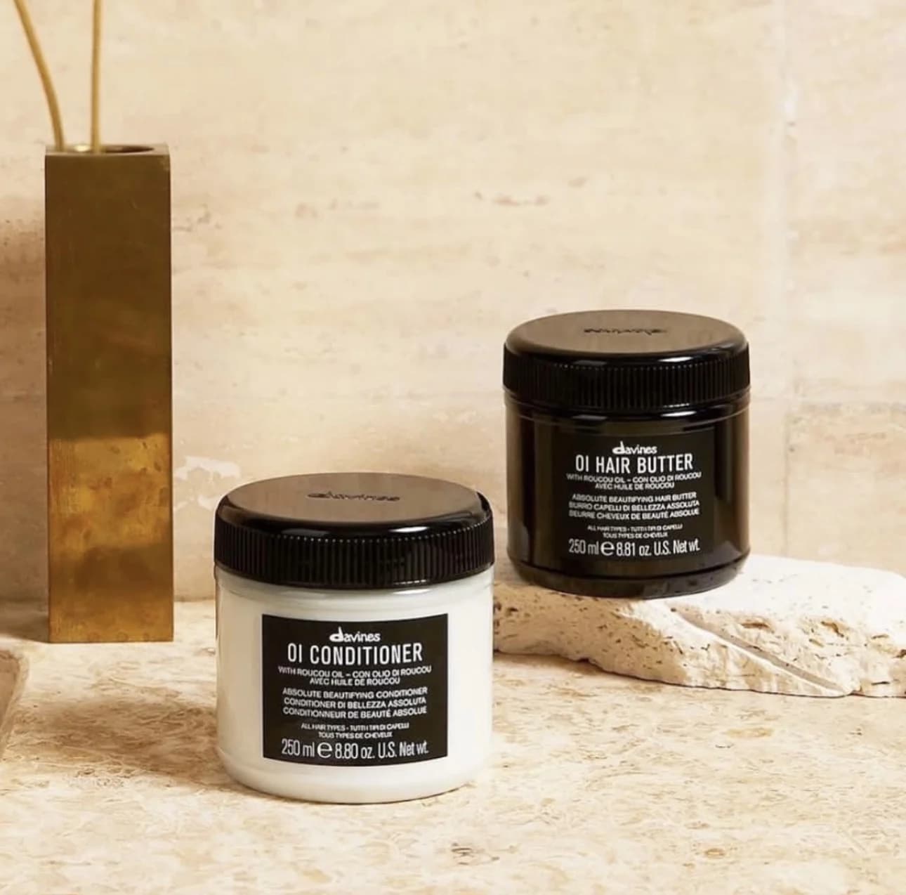 Après-shampoing Davines OI 250 ml, nourrissant en profondeur, huile de roucou, après-shampoing absolument embellissant pour tous les types de cheveux, soin capillaire original