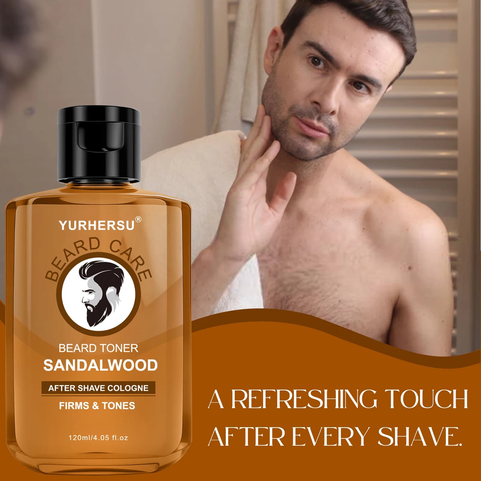 Après-rasage pour hommes - Centella asiatica Natural Absorbe rapidement pour nettoyer et toner la peau pour une sensation rafraîchissante - Après-rasage pour hommes