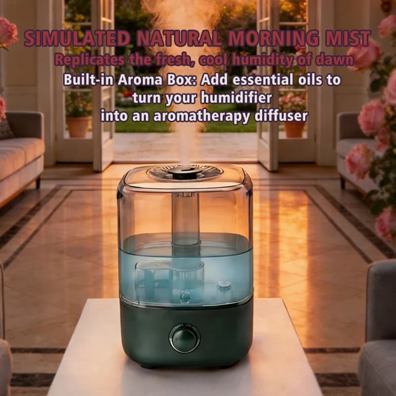 Humidificateur ultrasonique de grande capacité 5L avec diffuseur d'huiles essentielles