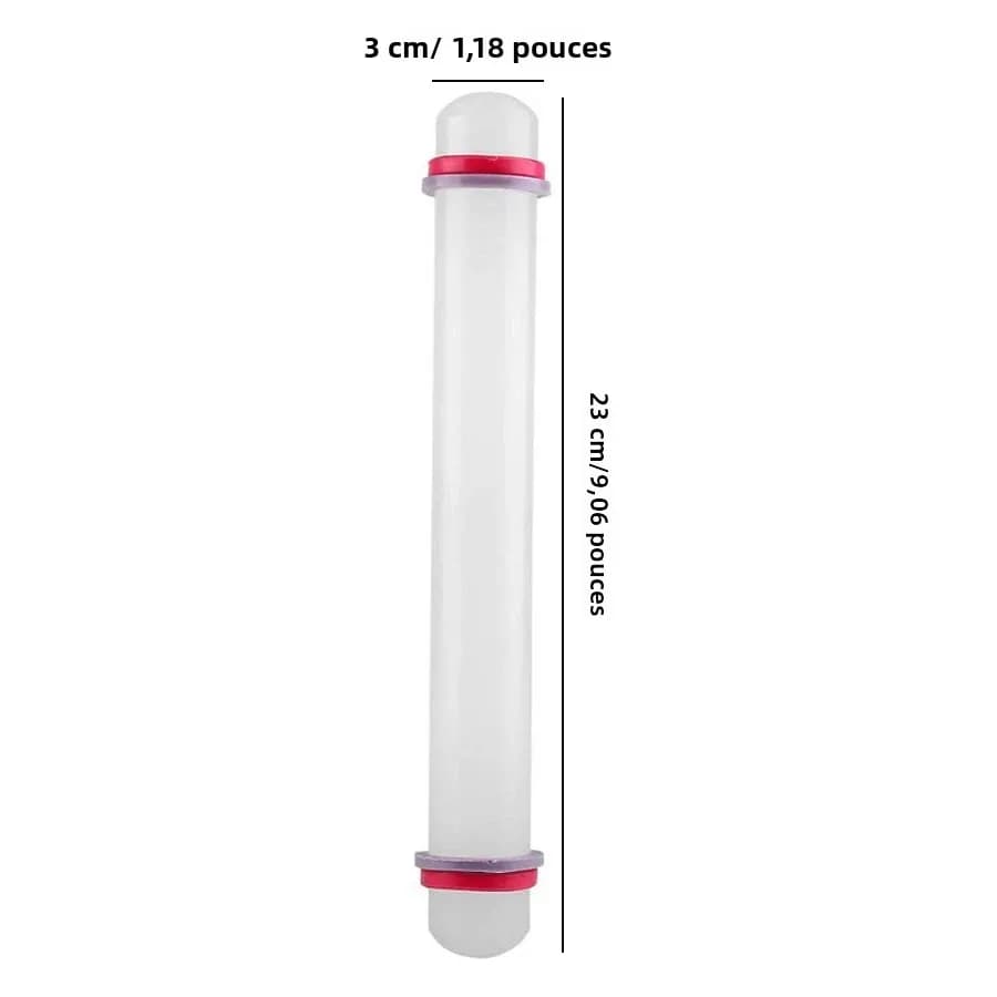 Rouleau à Fondant coulissant antiadhésif en Silicone, 23cm, rouleau à pâtisserie pour pâte à gâteau, pâtisserie, outil de cuisson