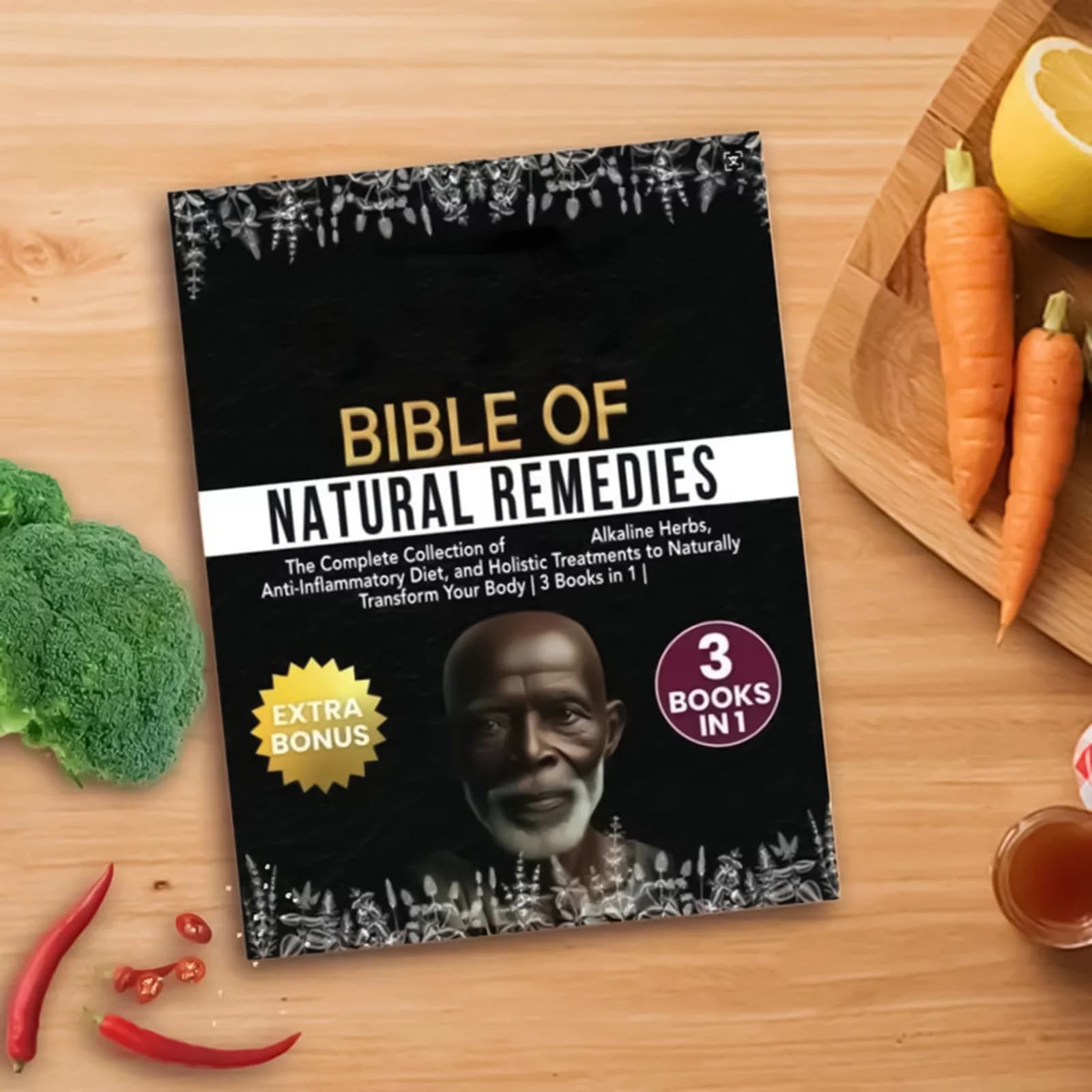 Dr.Sebi Natural Remedies Bible livre à couverture rigide pour une guide de style de vie sain avec des méthodes pratiques