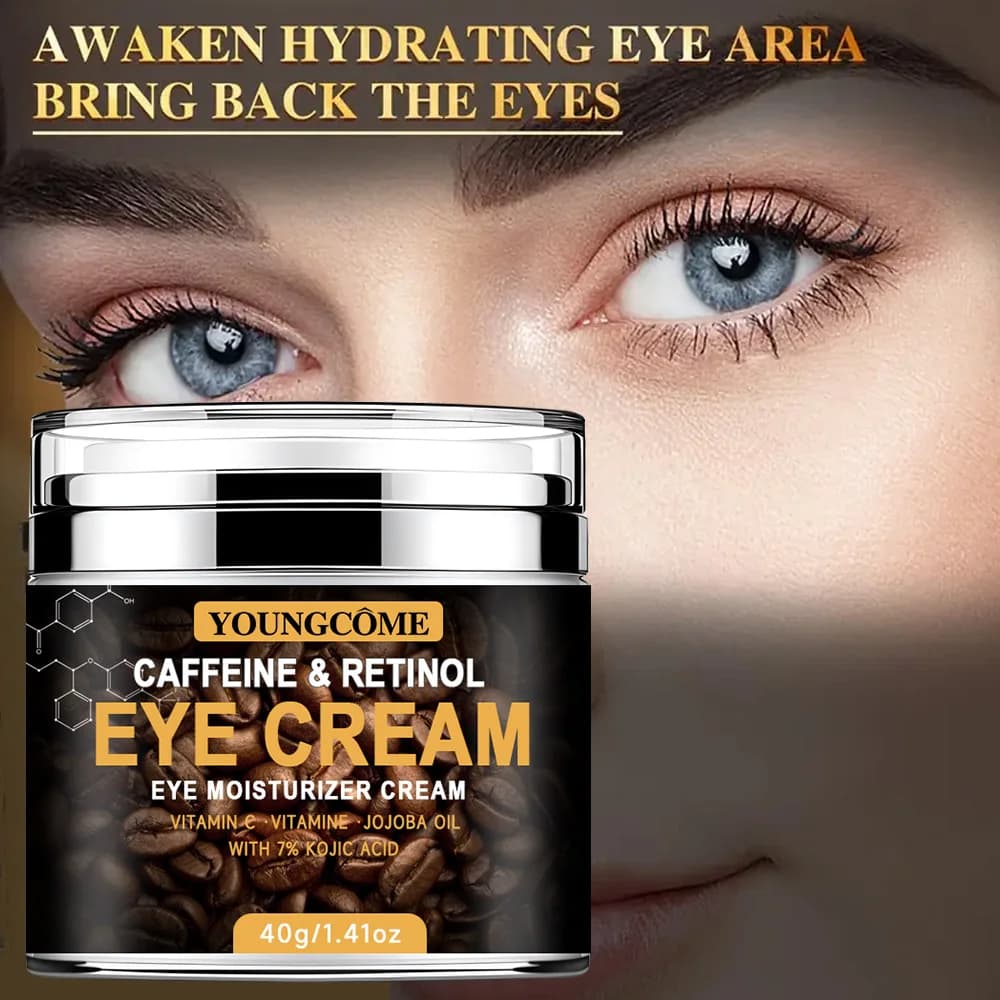 Crème pour les yeux à la caféine, estompe les cernes, raffermissant, élimination des poches, hydratante, éclaircissante, Anti-âge