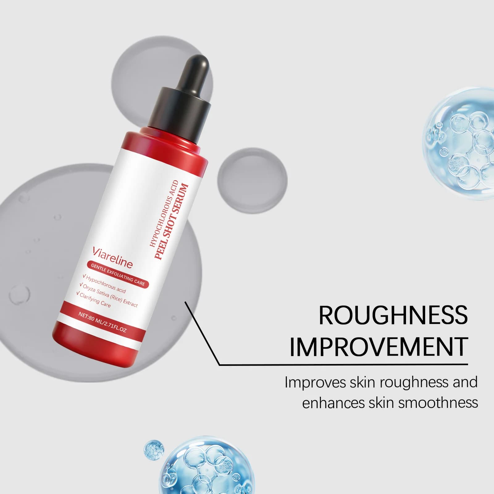Sérum exfoliant au riz, hydratant, éclaircissant, nettoyage des Pores, dissolvant de peau morte, contrôle du sébum, lissage, Essence de Peeling du visage