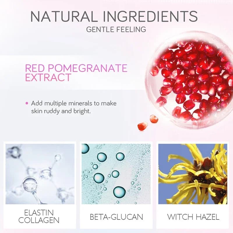 Essence de grenade rouge fraîche hydratante pour le visage