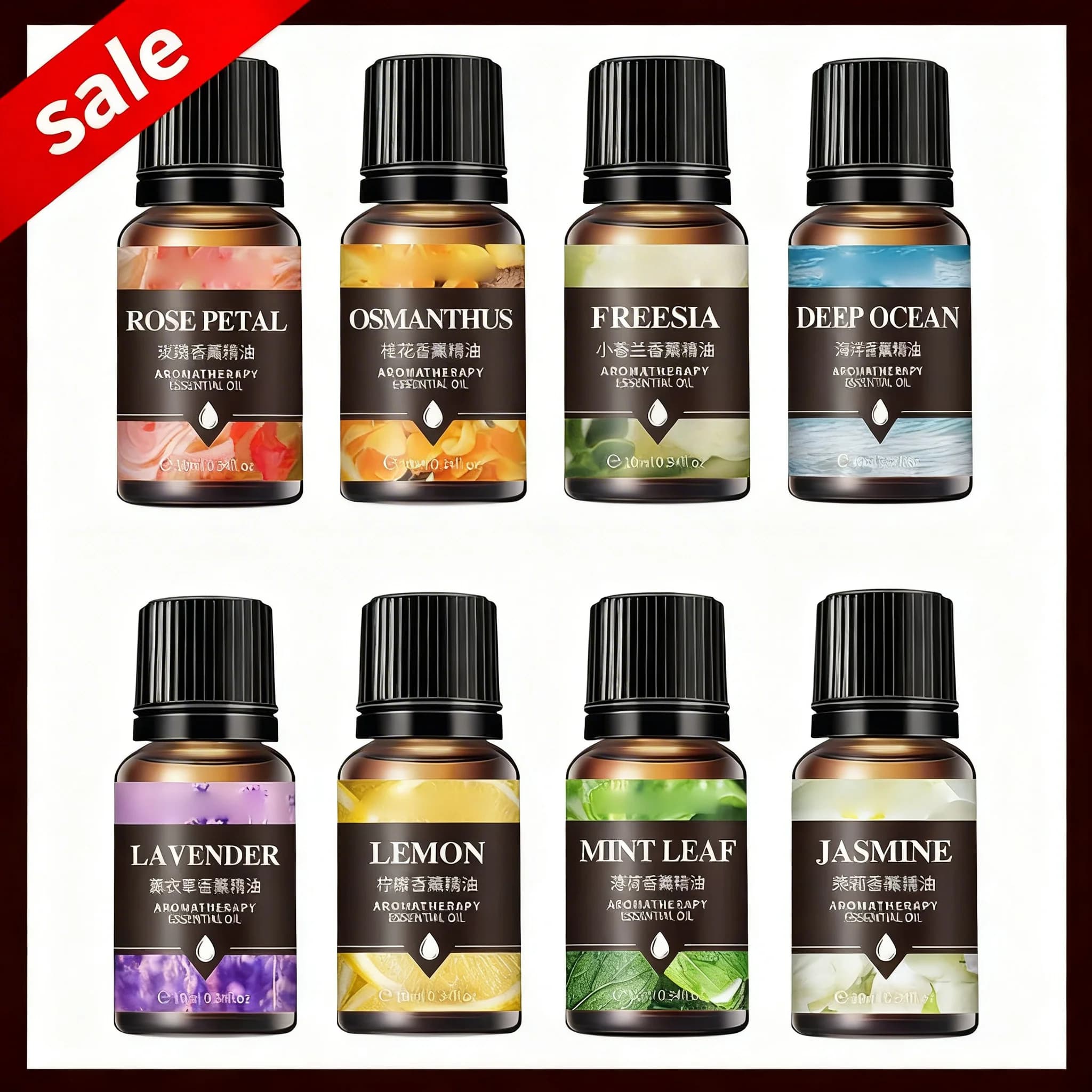 Huile essentielle aromatique aux fruits, huile aromatique naturelle à base de plantes, lavande, rose, citron, menthe, pour la fabrication de savons, bougies, humidificateurs, désodorisant d'air, 10ML