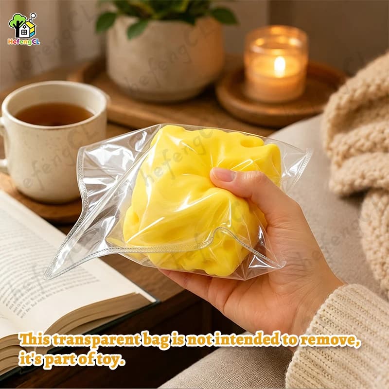 (HefengCL) Jouets sensoriels en forme de cube de fromage, jouets sensoriels doux à remontée lente, cadeaux idéaux pour le bureau, la salle de classe, les fêtes et les vacances
