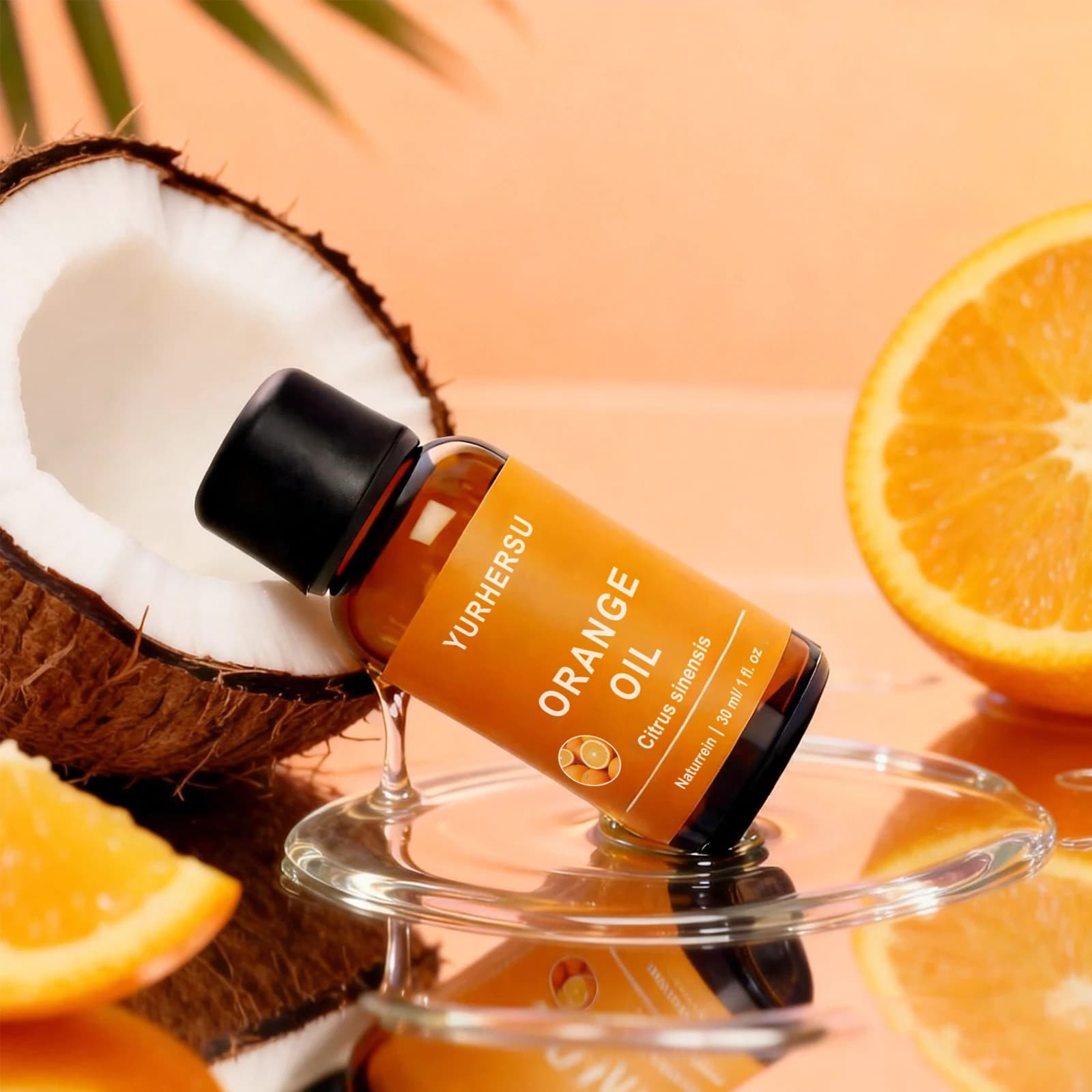 Huile essentielle d'orange pour la peau 30 ml, lueur éclaircissante, soin de l'acné, mélange avec huile transporteuse, douce et naturelle