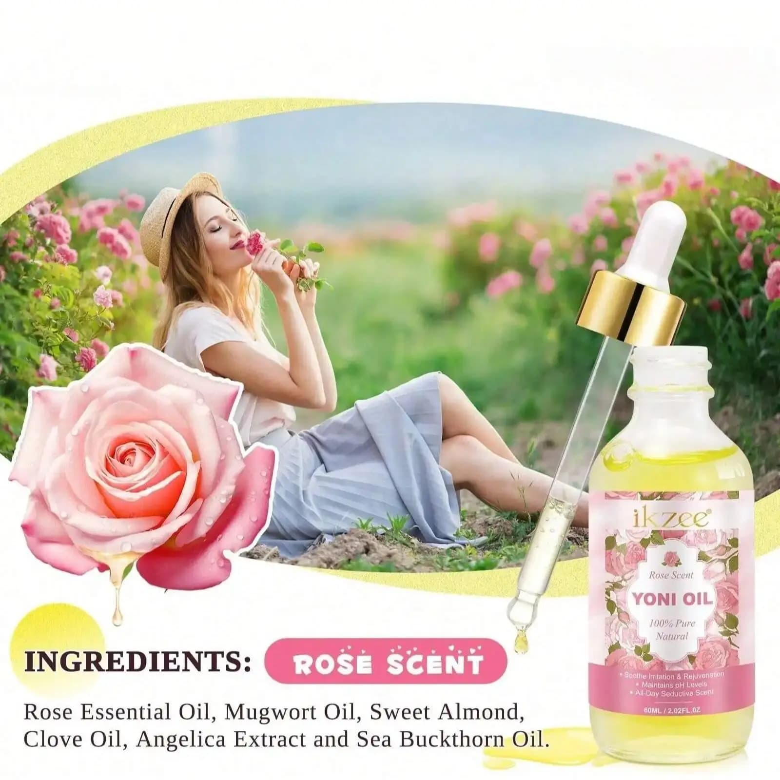 Crème hydratante vaginale à l'huile pour femme biologique - Équilibre pH