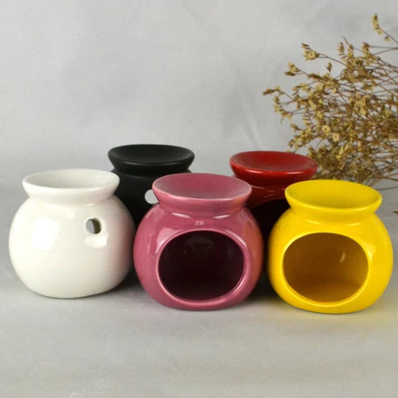Brûleur d'huile essentielle en céramique, Mini bougeoir d'encens, artisanat en céramique coloré, diffuseur d'aromathérapie, décoration de maison