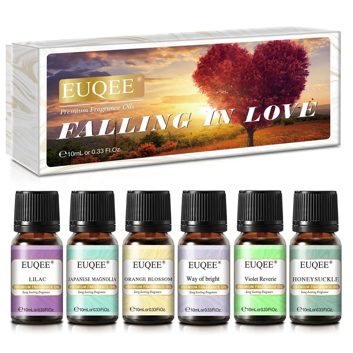 EUQEE-Coffret cadeau d'huile aromatique pour humidificateur, ensemble de chateau parfumé, diffuseur de bougies, désodorisant exécutif Regina, 10ml, 6 pièces
