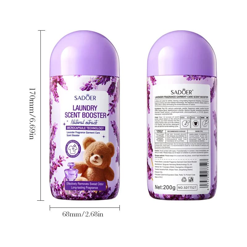 Perles parfumées pour lessive domestique 200g – Adoucissant textile à parfum longue durée, désodorisant et fraîcheur durable