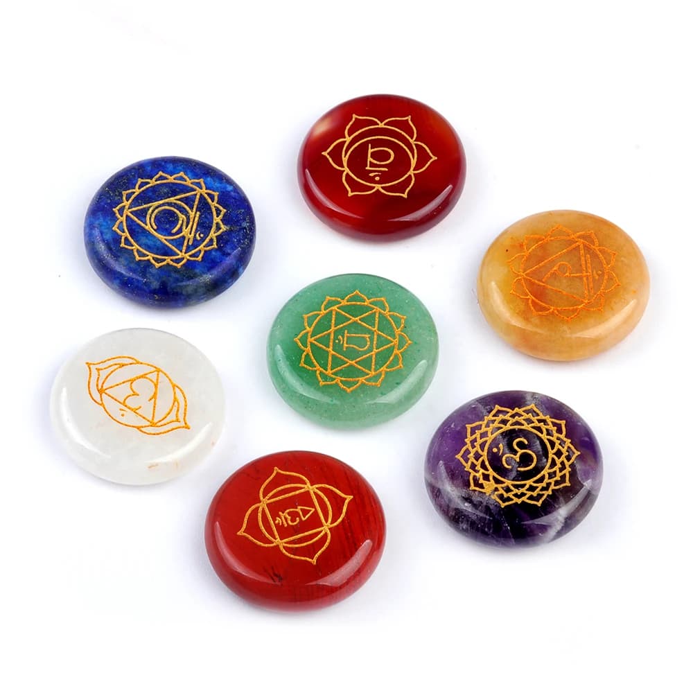 Pierres Précieuses de Guérison des Sept Chakras du Monde des Cristaux