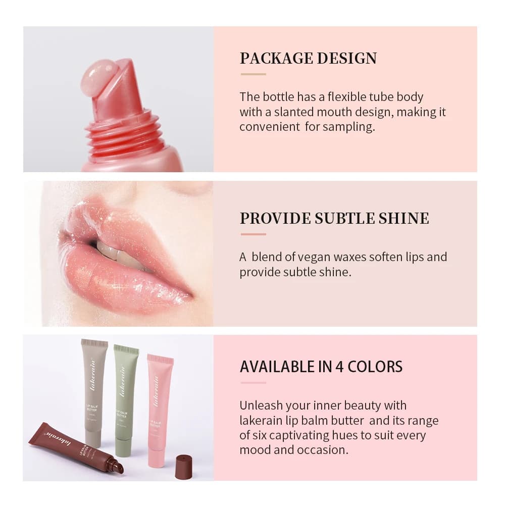 Baume à lèvres au beurre longue durée nourrit hydrate apaise les lèvres gelée brillant à lèvres huile embellissant lissant soin des lèvres baume maquillage