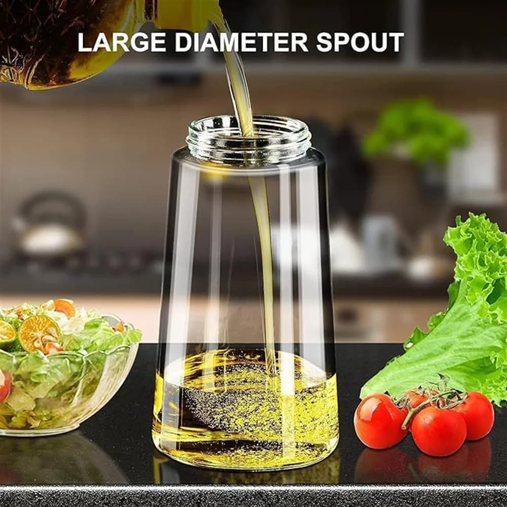 Flacon pulvérisateur d'huile et verseur 2 en 1 avec contrôle précis – Distributeur d'huile de cuisine portable pour la cuisson, la salade, la pâtisserie et le grillades