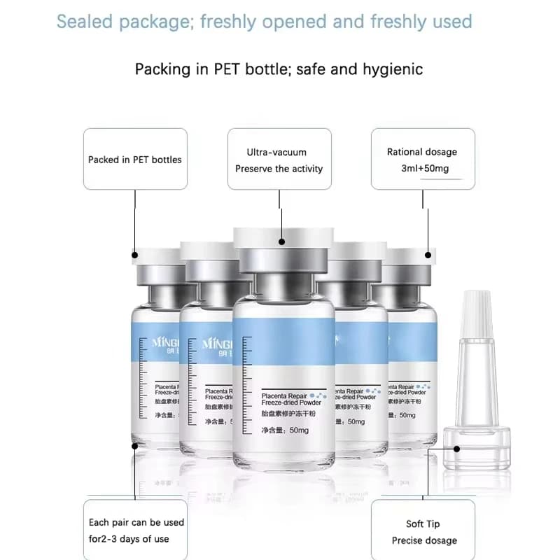 Poudre lyophilisée de polypeptide facial, booster de peau, essence réparatrice, hydratante, nourrissante, resserre les pores, rajeunit la peau, soin de la peau