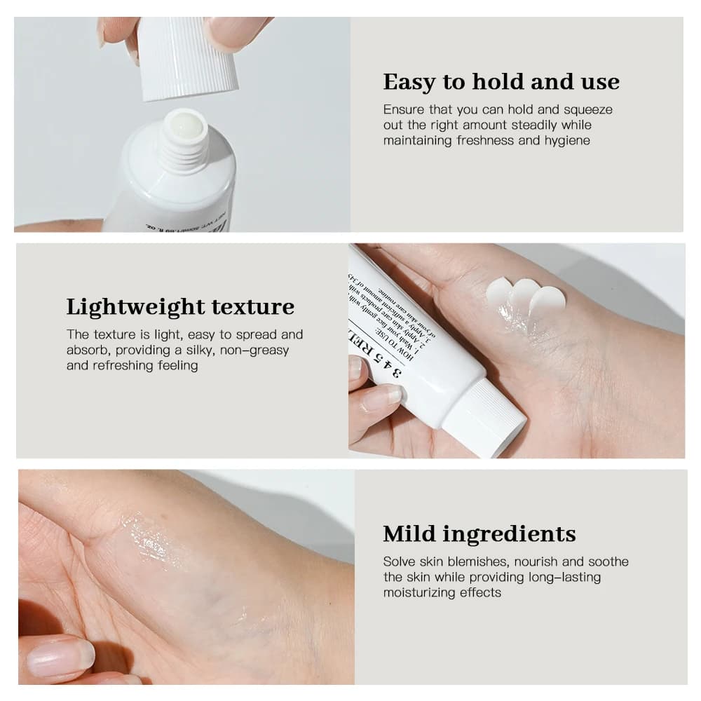 345 crème de soulagement solution complète pour les problèmes de peau Anti-ouille et antioxydant éclaircissant la peau améliorant les marques d'acné Moistu