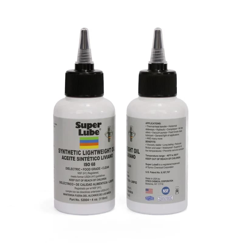 Huile synthétique légère multi-usages Super Lube 52004 118ML en flacon, nouvel emballage pour pompe à vide, équipement de transformation alimentaire