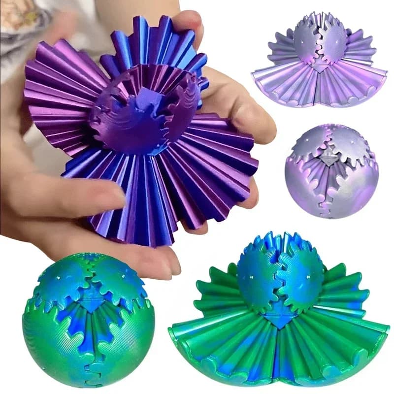 Gear Ball – jouets Fidget imprimés en 3D, balle rotative ou Cube, soulagement du Stress, jouet de bureau, anxiété, activité de relaxation, cadeau pour adultes et enfants